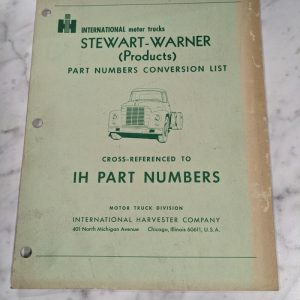 International Harvester Ih Part Number Conversion List Stewart Warner 1967 Truck