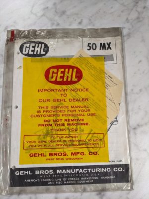Gehl Operator Owner Service Manual Parts List Book 50 Mx Mix All Feedmaker 1843D