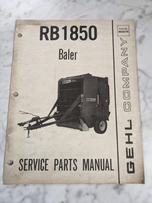 Gehl Operator Owner Service Maintenance Manual Rb 1850 Baler 902576