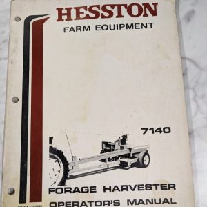 Hesston Farm Equipment 7140 Forage Harvester Operator Service Manual 1981