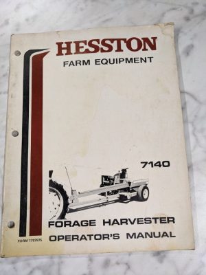 Hesston Farm Equipment 7140 Forage Harvester Operator Service Manual 1981