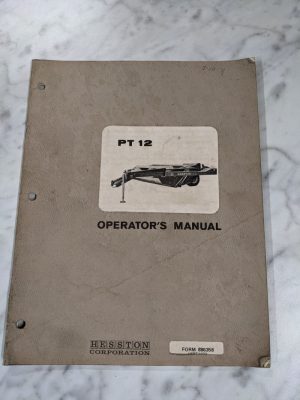 Hesston Equipment Pt 12 Pull Type Windrower Conditioner Operator Service Manual