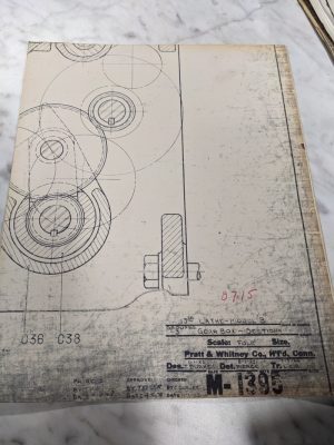 Pratt & Whitney 13” Lathe Model B Group 3 Gear Box Section Print Drawing Diagram
