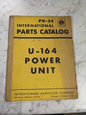 International Harvester Ih Parts List Book Manual Catalog Pu-34 U-164 Power Unit