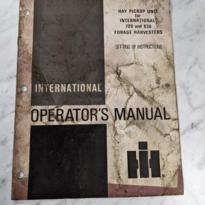 International Harvester Operator Service Manual Hay Pickup Unit 720 830 Forage