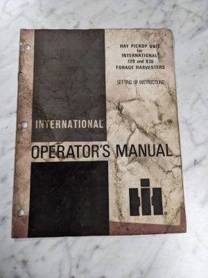 International Harvester Operator Service Manual Hay Pickup Unit 720 830 Forage