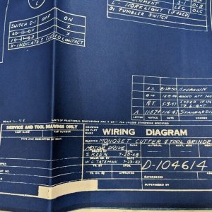 Monoset Cutter Tool Grinder R(Ot) Motor Drive Electrical Wiring Diagram Drawing