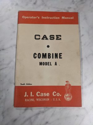 J I Case Operator Service Manual Instruction Combine Model A 10Th 1951