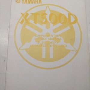 Yamaha Supplementary Service Manual Xt500D 1T2-28197-70 Oem 1976 Fr