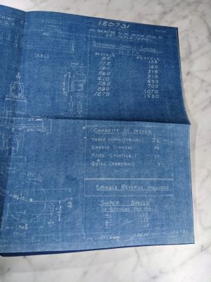 Cincinnati Machine Floor Plan Print Diagram Drawing #1 Toolmaster Milling 1954