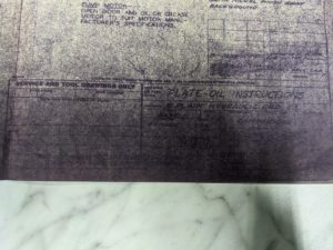 Cincinnati Machine Plain #6 Grinder Plate-Oil Instruction Diagram Print Drawing