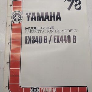 Yamaha Model Guide Dealer Book Ex340 B Ex440B 90894-09082 1978 Fr Oem Snowmobile