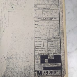 Pratt & Whitney Lathe Main Drive Assembly Drawing Print Diagram M-1395