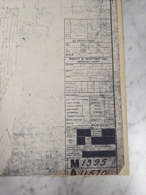 Pratt & Whitney Lathe Main Drive Assembly Drawing Print Diagram M-1395