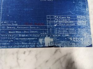 Cincinnati Grinder Company Ratchet Shield Spring Print Diagram Drawing 1948