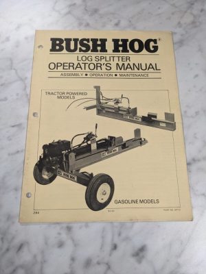 Bush Hog Log Splitter Operator Service Manual Maintenance Pto/Gas Sp112