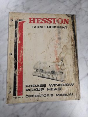Hesston Operator Service Manual Forage Windrow Pickup Head 891911R