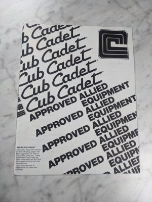 Cub Cadet Approved Allied Equipment Attachments Catalog Sales Brochure