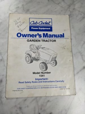 Cub Cadet Operator Owner Service Manual Garden Tractor 1541 #772-4075
