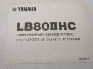Yamaha Supplementary Service Manual Lb80Iihc 2 542-28197-71 Oem 1975 Fr