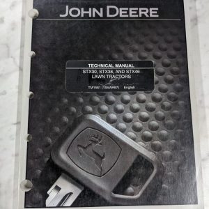 John Deere Jd Techinical Service Manual Lawn Tractor Stx 30 38 46 Tm1561 1997