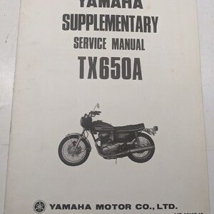 Yamaha Supplementary Service Manual Tx650A Oem 1974 447-28197-10