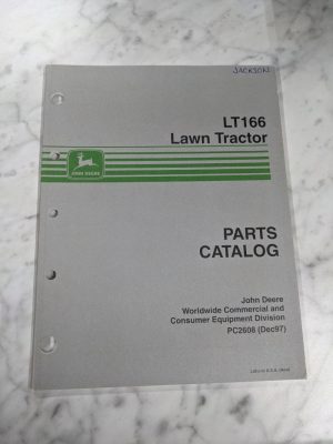 John Deere Service Parts List Catalog Manual Lawn Tractor Lt166 Pc2608 1997