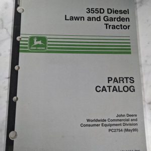 John Deere Parts List Catalog Manual Lawn Garden Tractor 355D Diesel Pc2754