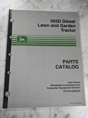 John Deere Parts List Catalog Manual Lawn Garden Tractor 355D Diesel Pc2754