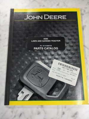 John Deere Service Parts List Catalog Manual Lawn Garden Tractor X585 Pc9114
