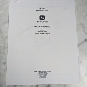 John Deere Jd Service Parts List Book Manual Catalog 42” Hydraulic Tiller Pc2697