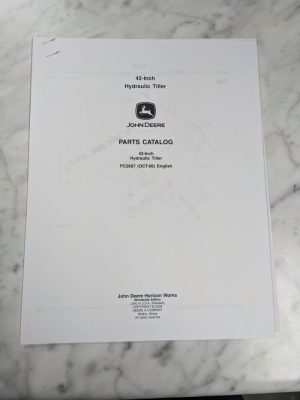 John Deere Jd Service Parts List Book Manual Catalog 42” Hydraulic Tiller Pc2697