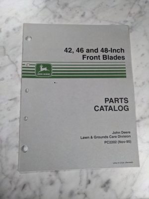 John Deere Jd Service Parts List Manual Catalog 42 46 48 Front Blades Pc2202