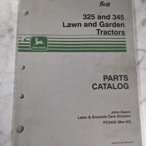 John Deere Service Parts List Manual Catalog Lawn Garden Tractor 325 345 Pc2428