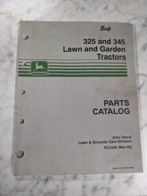 John Deere Service Parts List Manual Catalog Lawn Garden Tractor 325 345 Pc2428