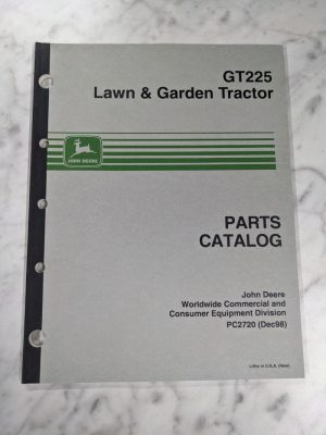John Deere Service Parts Manual Catalog Lawn Garden Tractor Gt225 Pc2720 1998