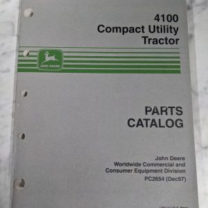 John Deere Service Parts List Manual Catalog Compact Utility Tractor 4100 Pc2654