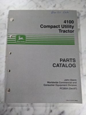 John Deere Service Parts List Manual Catalog Compact Utility Tractor 4100 Pc2654