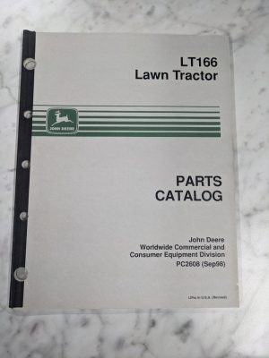 John Deere Jd Service Parts List Manual Catalog Lawn Tractor Lt166 Pc2608 1998