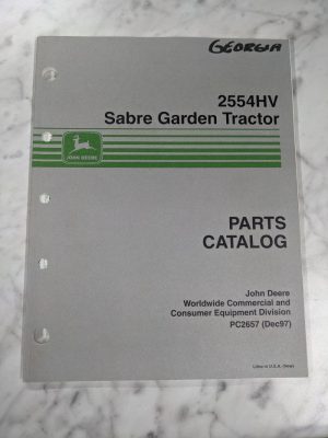 John Deere Service Parts List Manual Catalog Garden Tractor Sabre 2554Hv Pc2657