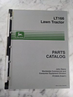 John Deere Jd Service Parts List Manual Catalog Lawn Tractor Lt166 Pc2608 2001