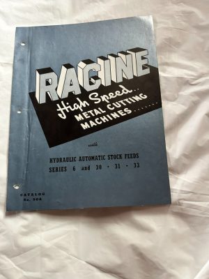 Racine Highspeed Metal Cutting Machines Hydraulic Auto Stock Feed Sales Brochure