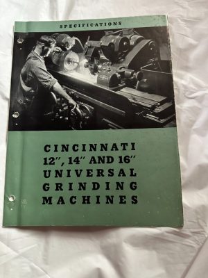 Cincinnati Grinders Incorporated Universal Grinding Machines Sales Brochure