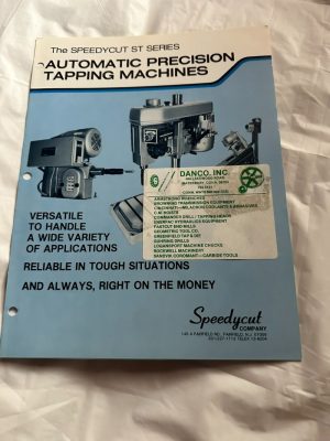 Speedycut Company Automatic Precision Tapping Machines St Series Sales Brochure