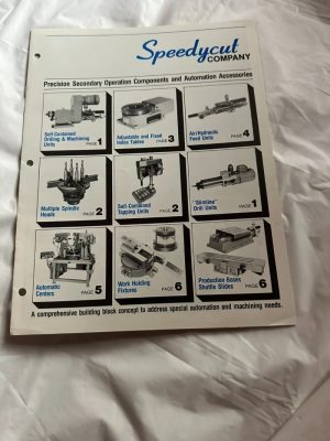 Speedycut Co Precision Secondary Operation Components & Auto Accs Sales Brochure