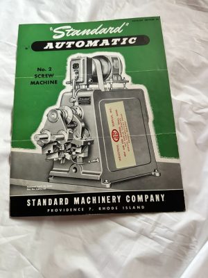 Standard Machinery Co Automatic #2 Screw Machine Sales Brochure Catalog Specs