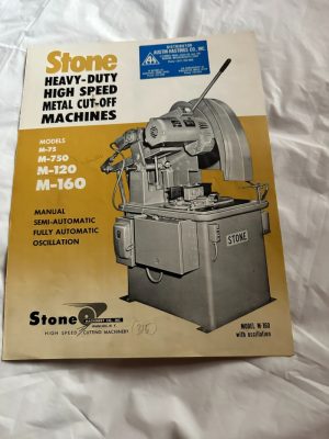Stone Machinery Co., Inc. Fully Automated Model M-120 Saw Blades Sales Brochure