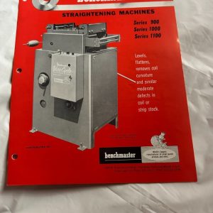 Benchmaster Straightening Machines Series 900: 1000: 1100 Sales Brochure