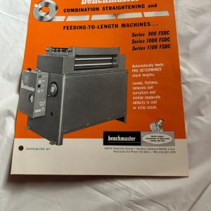 Benchmaster Combination Straightening Feeding To Length Machines Sales Brochure
