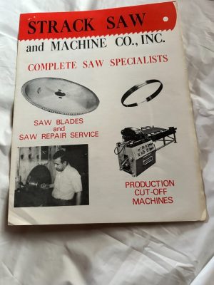 Strack Saw And Machine Co Production Cut-Off Machines And Blades Sales Brochure